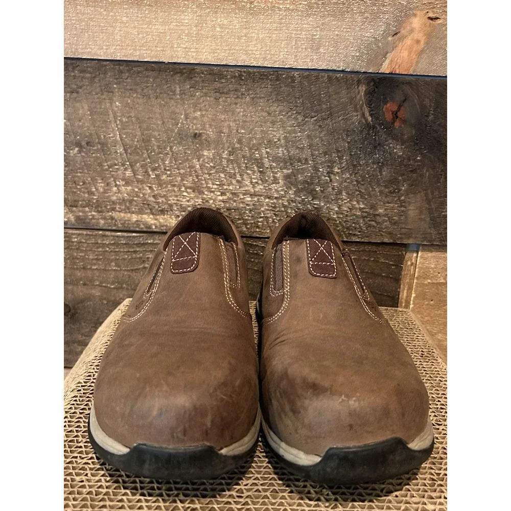 Red Wing Shoes Women 6 D Brown Comfort Pro Safety Toe Slip On Oil Resistant Work